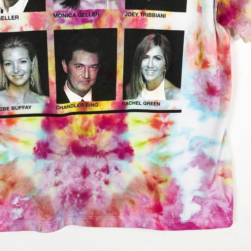 Pivot Pivot Tie Dye Womens‎ XS Tee Friends Handmade Shirt Ross Rachel Pink 124 - Picture 8 of 10